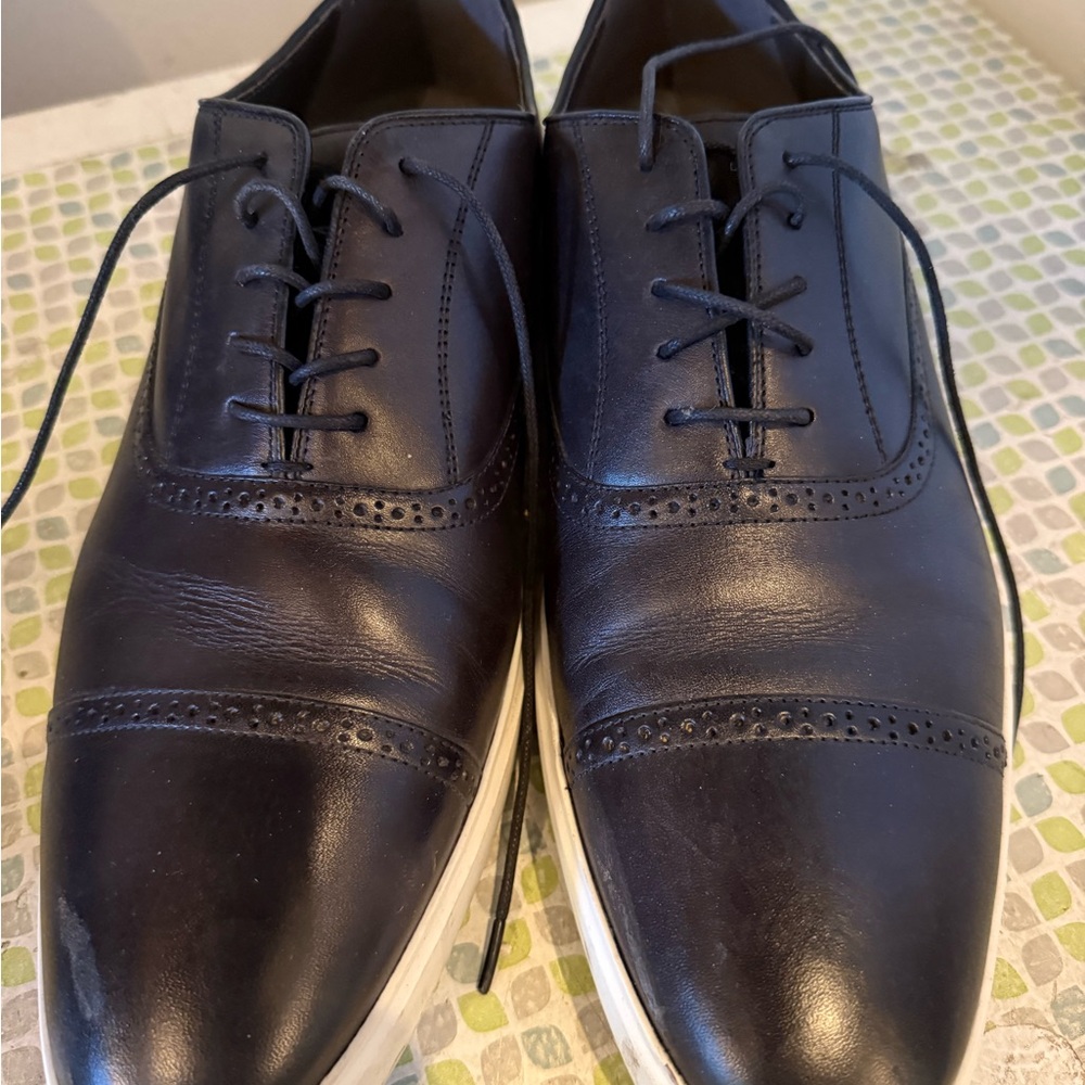Johnston & Murphy Brody Men's Size 13M Black Leather Cap Toe Cap toe